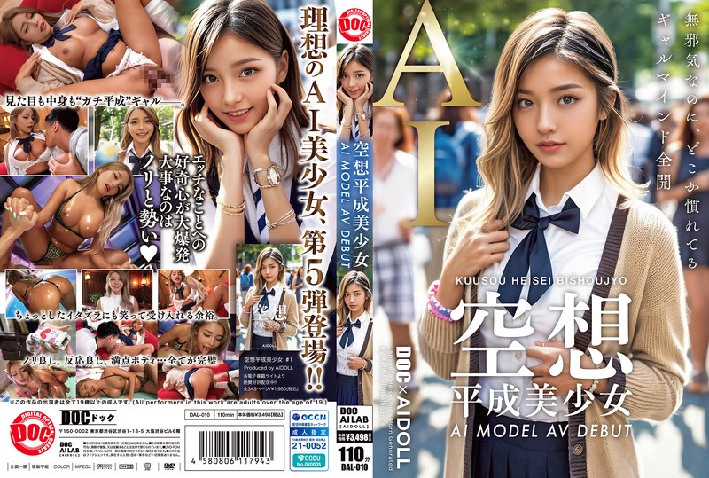 【フル】h_1711dal00010 | 空想平成美少女 AI MODEL AV DEBUT | 黒咲華
